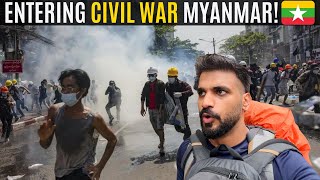 Flying to MYANMAR during CIVIL WAR Black Markets amp Military Coup 🇲🇲 [upl. by Satsoc]