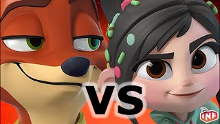 Nick Wilde vs Vanellope sarlacc pit arena fight Disney Infinity toy box [upl. by Thanh751]