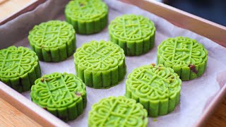 No Music Easy Mung Bean Mooncake  No Bake Recipe  Moon Cooking  绿豆糕 [upl. by Enialehs]