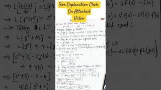 081000  Laplace Transform of Differential Equation  Inverse Laplace Transform  Engineering maths [upl. by Ailak]