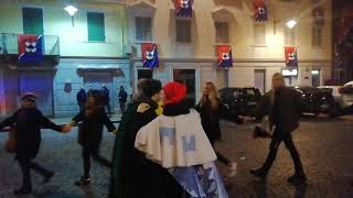 Abbruciamento dello scarlo allegorico Carnevale di Ivrea 2020 [upl. by Lecirg892]