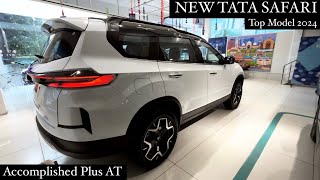 New Tata Safari Facelift 2024 Accomplished Plus Diesel AT  TOP MODEL  Full review 😍🔥 [upl. by Kaleena]