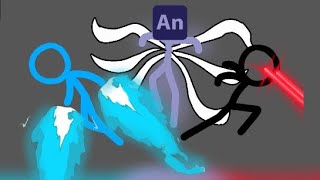 Adobe Stickman  animation vs Adobe Animate [upl. by Bazil]