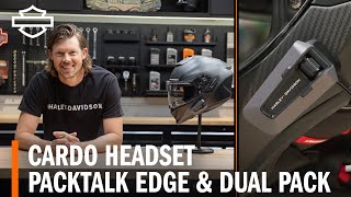 HarleyDavidson Cardo Packtalk Edge Bluetooth Headset Overview [upl. by Agneta865]