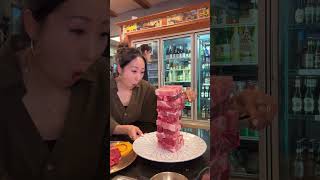 Korean barbecue jenga in Diamond Bar food foodie [upl. by Enilesoj]