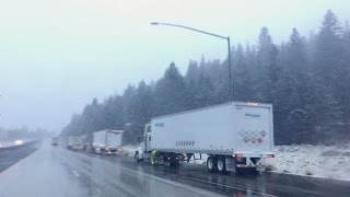 Driving through Donner Lake  HEAVY SNOW [upl. by Ytinav]