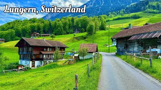 Lungern Switzerland 4K  A heavenly beautiful Swiss village on the Lungernsee lake [upl. by Elvyn]