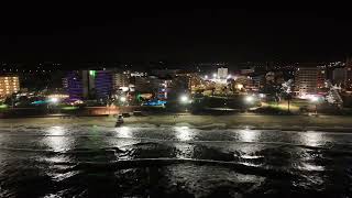 Spain Mallorca Cala Millor by night drone shotTravel [upl. by Ilana]