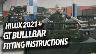 Rockarmor Hilux 2021 GT Bull Bar Fitting Instructions [upl. by Alrep]