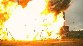 Huge Building Explosion at 2500fps  The Slow Mo Guys [upl. by Castorina923]