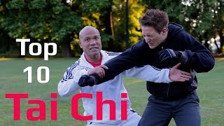 Top 10 Tai Chi Awesome Combat Moves – Taiji Quan Combat Fighting [upl. by Nnyleimaj]