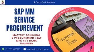 SAP MM Service Procurement  SAP Sourcing amp Procurement Traininig [upl. by Etteniotnna969]