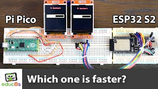 Raspberry Pi Pico VS ESP32 S2 speed comparison benchmark using CircuitPython [upl. by Sivle]