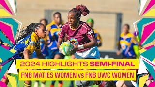 Womens semifinal HIGHLIGHTS FNB Maties vs FNB UWC 19 April [upl. by Akilak401]