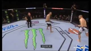 Flying side kick to the face UFC 203 Fabricio Werdum [upl. by Hcardahs]