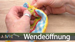 Wendeöffnung schließen  oh NÄH Quicky [upl. by Clementina]