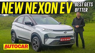 2023 Tata Nexon EV review  New look new motor new features  First Drive  Autocar India [upl. by Atinot]