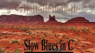 Slow Blues  Backing Track in C  78bpm [upl. by Ennaillij241]