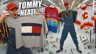 HUGE TOMMY HILFIGER HAUL OVERALLS amp MORE  Trip to the Thrift 180 [upl. by Acirea160]