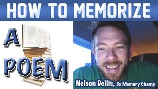 How to Memorize a Poem  Nelson Dellis  Memory Experts Training  USA Champion  Remember Poetry [upl. by Daraj405]