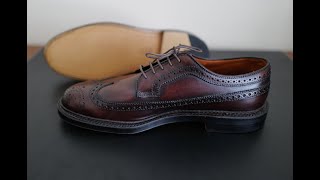 Alden Shoes Restoration Service Review Alden x JCrew Longwing Bluchers Before and After [upl. by Verbenia322]