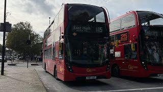 FRV London Bus Route 115 Aldgate  East Ham Central Park EH143 YW17JUT Enviro400MMC [upl. by Josepha459]