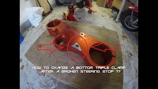 How to  Change bottom triple clamp  Untere Gabelbrücke tauschen  KTM 690 SMCR [upl. by Jessa826]