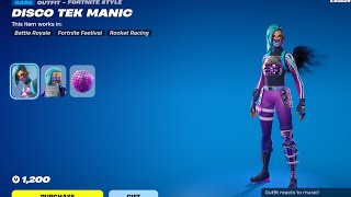 NEW DISCO TEK MANIC SKIN amp MORE JAM TRACKS… Fortnite item shop March 22nd 2024 [upl. by Wolfgram]