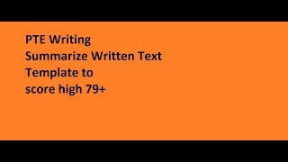 PTE Writing Summarize written text FormatTemplate and structure with example of PTE Real Exam [upl. by Linnell]