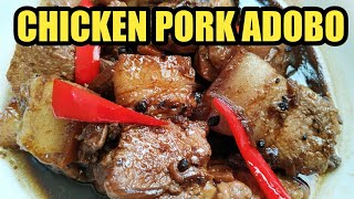 HOW TO COOK CHICKEN PORK ADOBO  FILIPINO RECIPE  TASTY ADOBO RECIPE [upl. by Honey]