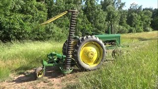 Cutting Hay With John Deere B and No5 Sickle Bar Mower [upl. by Alyakem]