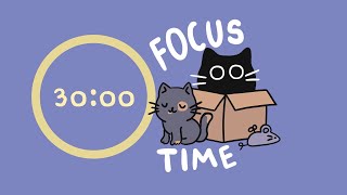 Pomodoro Timer 4x30min  Kitty Day Care 🐈 Lofi beats  ADHD focus [upl. by Hecker]