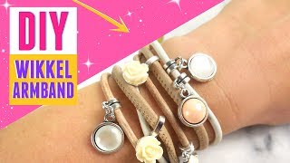 Wikkel Armband Van Leer Met Bedels Maken [upl. by Gardas355]