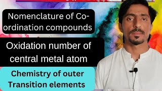 MDCAT Nomenclature of Coordination compoundsChemistry of outer transition elements [upl. by Shandeigh]