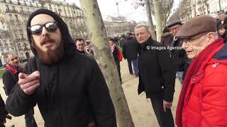 Des anarchistes chassés par des retraités ParisFrance  15 Mars 2018 [upl. by Wassyngton]