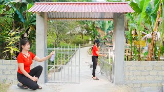 Install Sturdy Iron Gate Doors  Build New Gate To Replace Old Bamboo Gate  My Bushcraft  Nhất [upl. by Fahland]