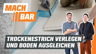 Trockenestrich verlegen und Boden ausgleichen  OBI [upl. by Maisey]