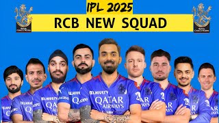 RCB NEW SQUAD  TARGET PLAYER IPL 2025  MEGA AUCTION [upl. by Maurise]