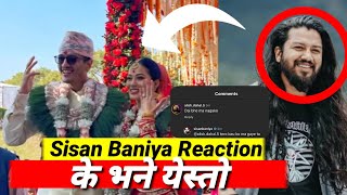 Sisan Baniya React on Shrinkhala khatiwada wedding 😱 [upl. by Rebmyt]