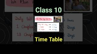 Class 10th Time table to score 98 in boards 🤫  shorts short boardexaminations [upl. by Niven]