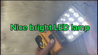 4800LM Cordless Led Work Light for Dewalt 20v Battery  Review [upl. by Eldrida244]