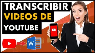 Transcribir vídeo YouTube para sacar subtítulos o pasar de vídeo a texto 2024 [upl. by Comethuauc]