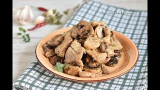 Pancetta in padella con funghi champignon  Ricette che passione [upl. by Ailedroc698]