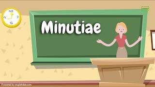 How to Pronounce Minutiae  Minutiae Pronunciation [upl. by Weasner]