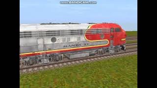 ATSF F7 vs F45 vs FP45 vs SD45 Mega Racing Trainz [upl. by Neehsar812]