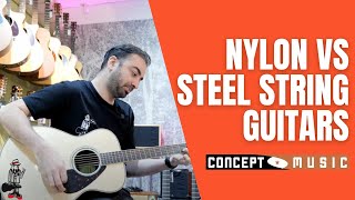 Nylon String Vs Steel String Guitars [upl. by Dyolf]