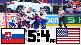 SLOVENSKO VS USA MISTROVSTVÍ SVĚTA V HOKEJI 2024 [upl. by Nitsew]