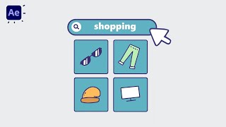 2D Explainer Shopping Animation in After Effects Tutorials [upl. by Aniela]