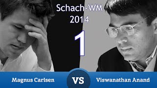 Anand  Carlsen SchachWeltmeisterschaft 2014 1  Partieanalyse [upl. by Odyssey]