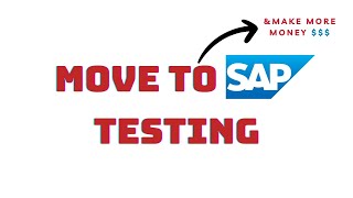 How to move to SAP Testing Domain sap testing job [upl. by Nnaik]